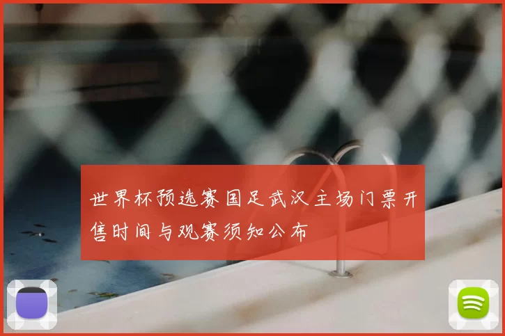 世界杯预选赛国足武汉主场门票开售时间与观赛须知公布